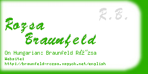 rozsa braunfeld business card